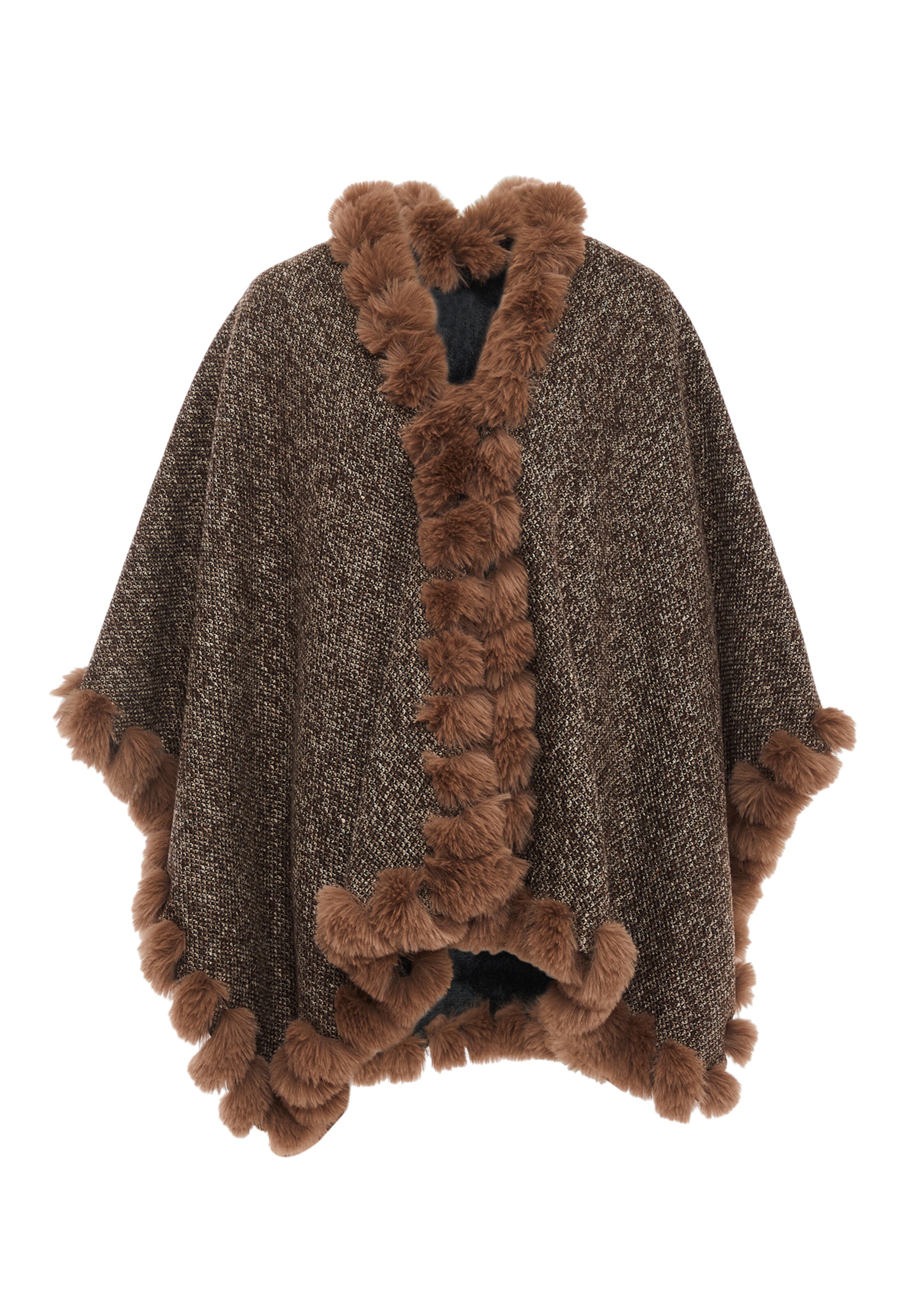 FRAULLY Cape in Brown: front