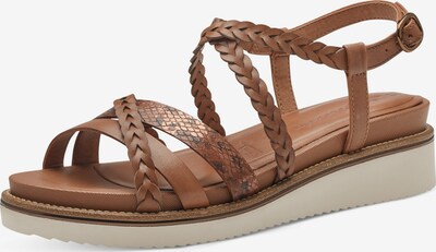 Sandale cu baretă TAMARIS pe maro coniac / bronz / negru, Vizualizare produs