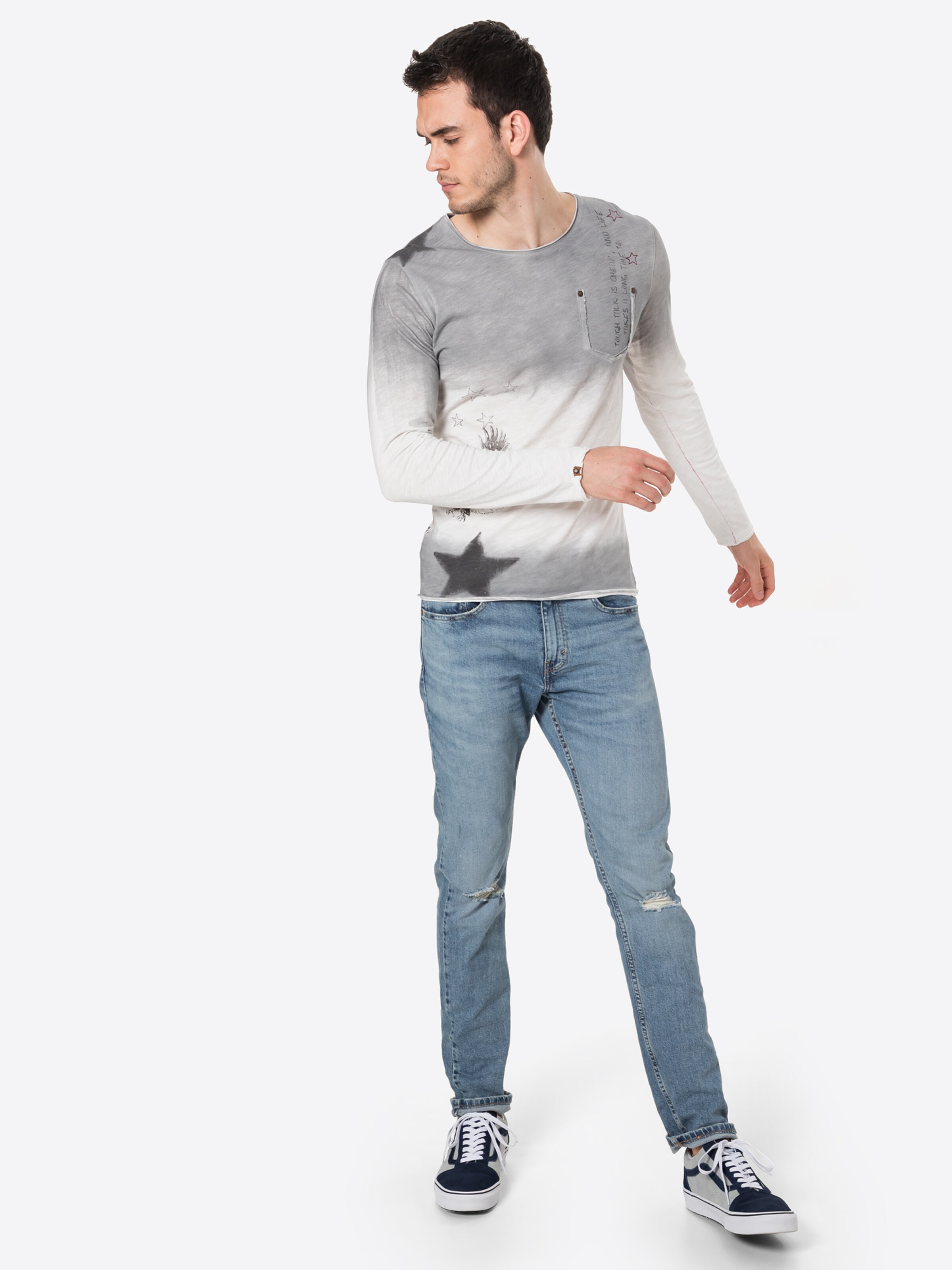 Männer Große Größen Key Largo Shirt 'ENDEAVOUR' in Silbergrau, Weiß - PI94572 Männer Große Größen Key Largo Shirt 'ENDEAVOUR' in Silbergrau, Weiß - PI94572