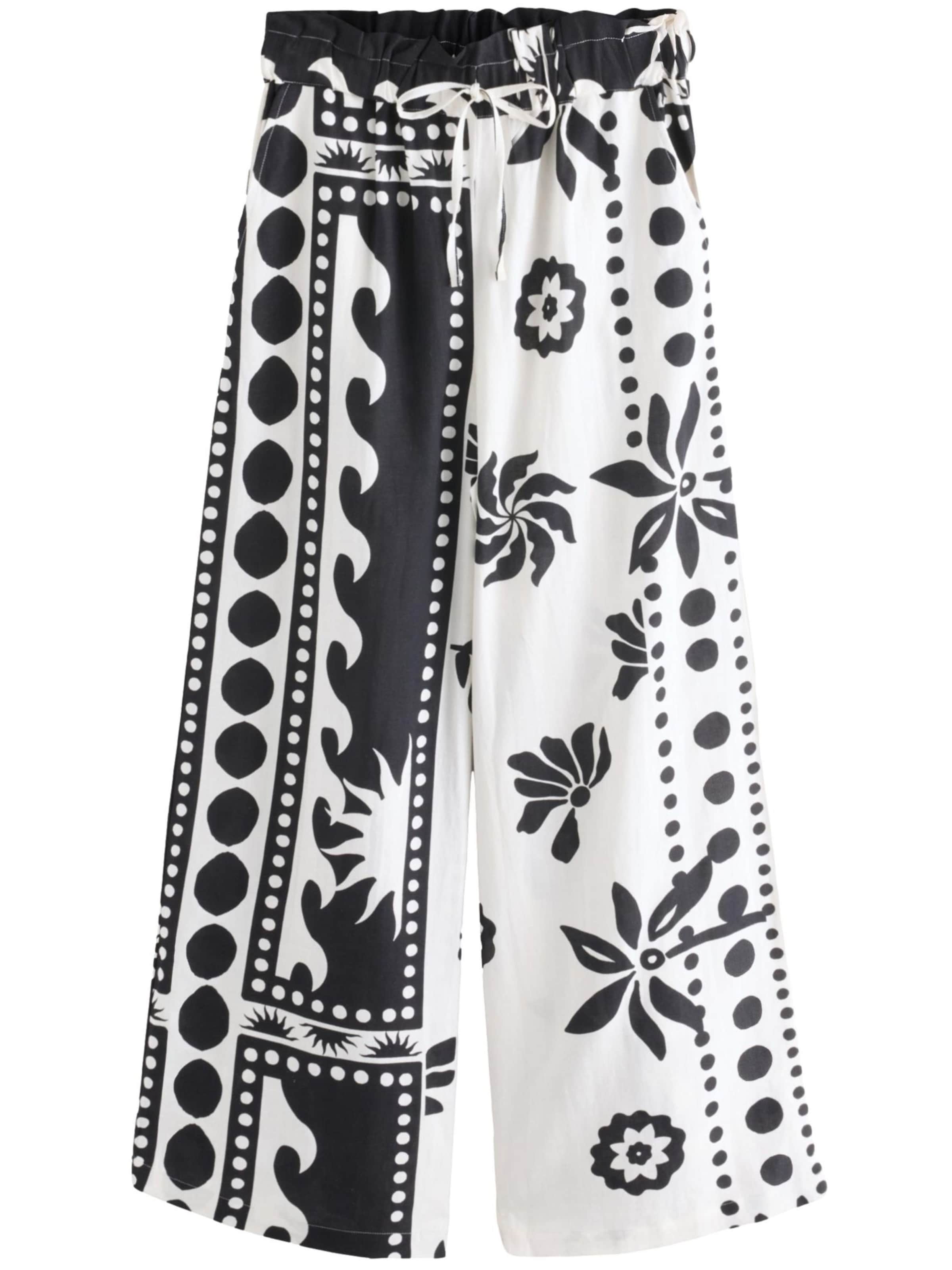 Next Široke hlačnice Hlače | črna barva: sprednja stran