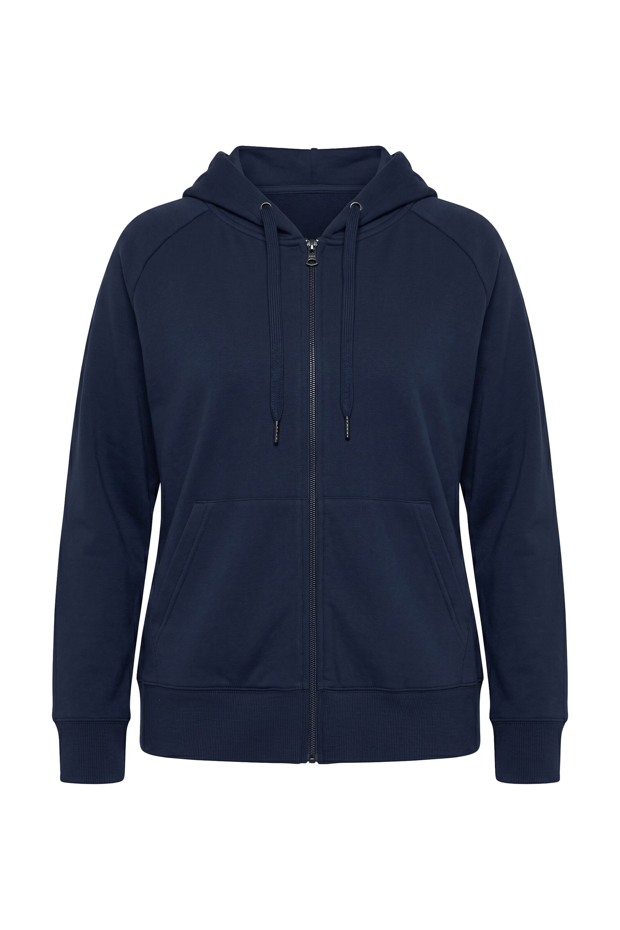 Ulla Popken Sweatjacke in Blau: Vorderseite