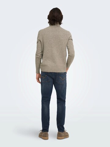 Only & Sons Πουλόβερ 'ONSRAY' σε καφέ