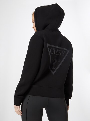 GUESS Athletic Zip-Up Hoodie 'ALLIE' in Black