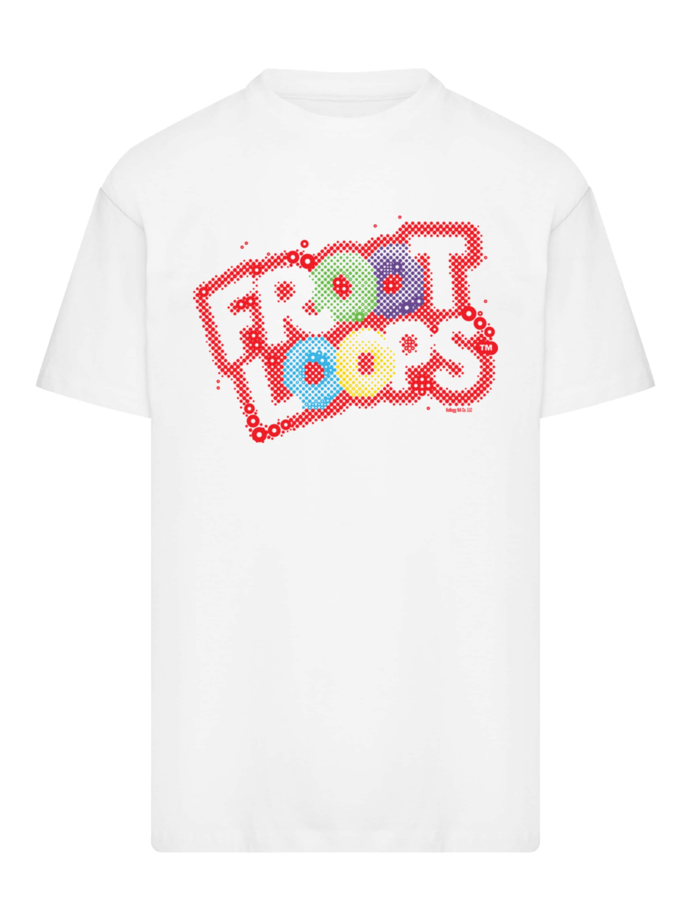 F4NT4STIC Shirt 'Kellogg's Froot Loops Breakfast Cereal Pop Art' in White: front