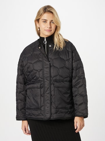 Veste mi-saison 'PANDANA' minimum en noir : devant