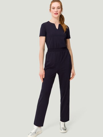 zero Jumpsuit mit Rundhals in Blau: predná strana