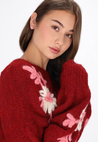 MYMO Υπερμέγεθες πουλόβερ σε κόκκινο