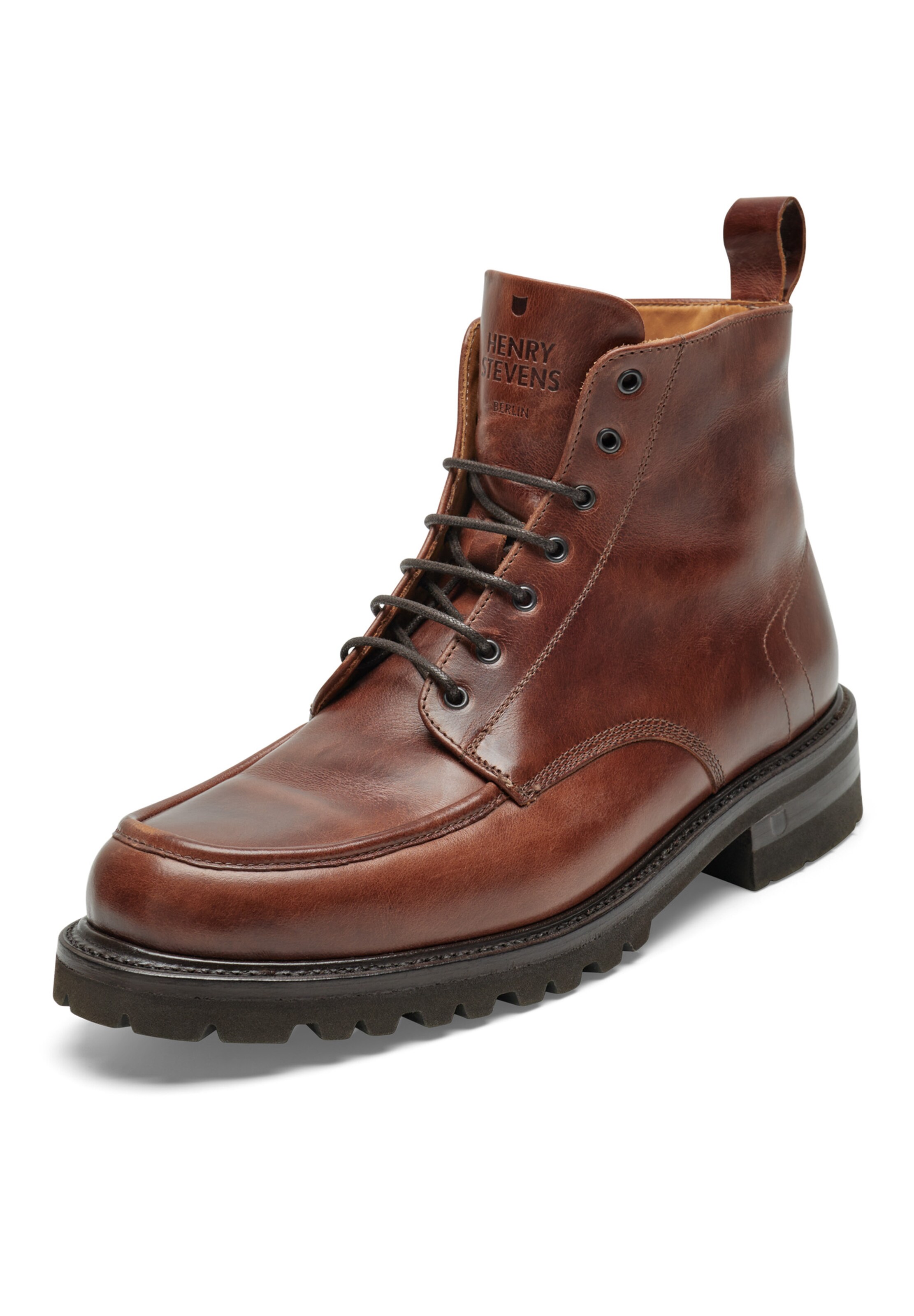 Henry Stevens Lace-up boots 'Harry NB5' in Brown: front