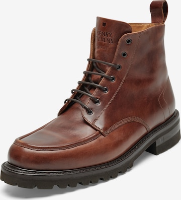 Henry Stevens Schnürboots 'Harry NB5' in Braun: Vorderseite