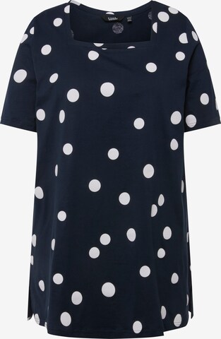 T-shirt Ulla Popken en bleu : devant