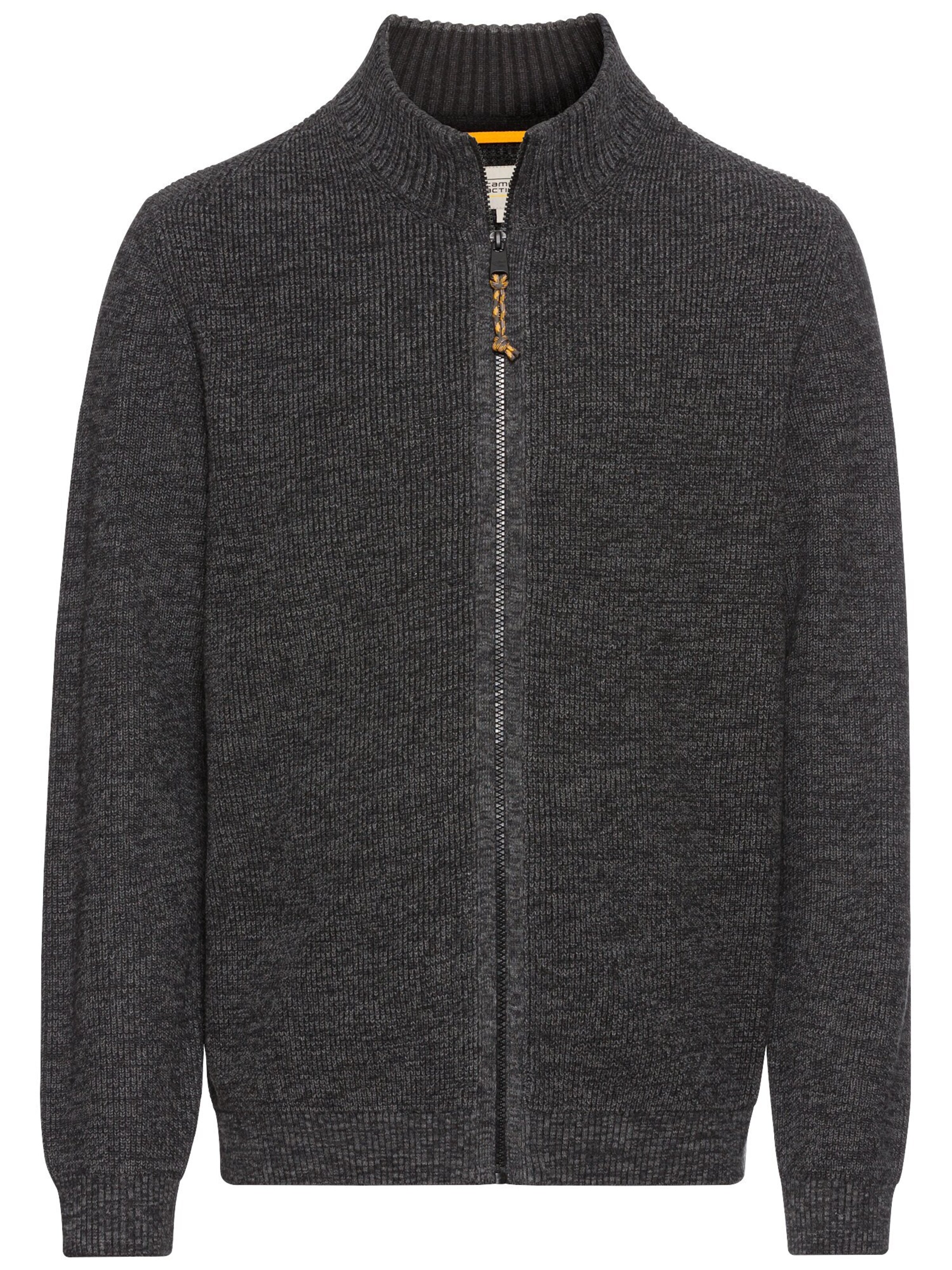 CAMEL ACTIVE Gebreid vest in Zwart: voorkant