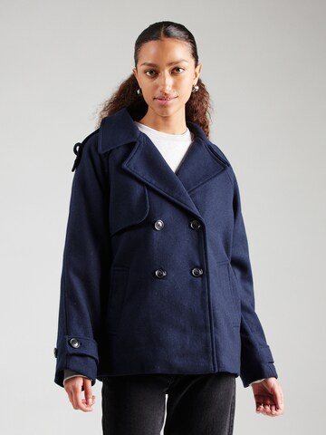 Freequent Between-Seasons Coat 'MELLON' in Blue: front
