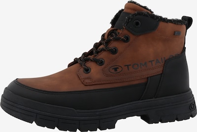 TOM TAILOR Čizme na vezanje u konjak / crna, Pregled proizvoda