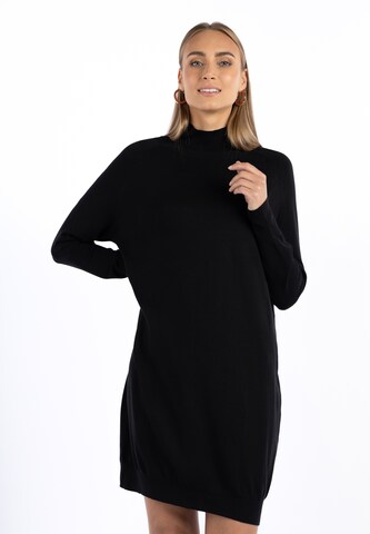 RISA Knitted dress in Black: front