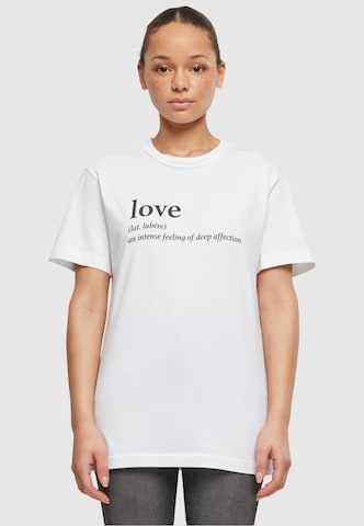 T-Shirt 'Love Definition' Mister Tee en blanc : devant