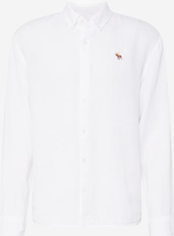 Abercrombie & Fitch Button Up Shirt in White: front