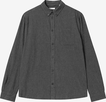 KnowledgeCotton Apparel Hemd in Grau: Vorderseite