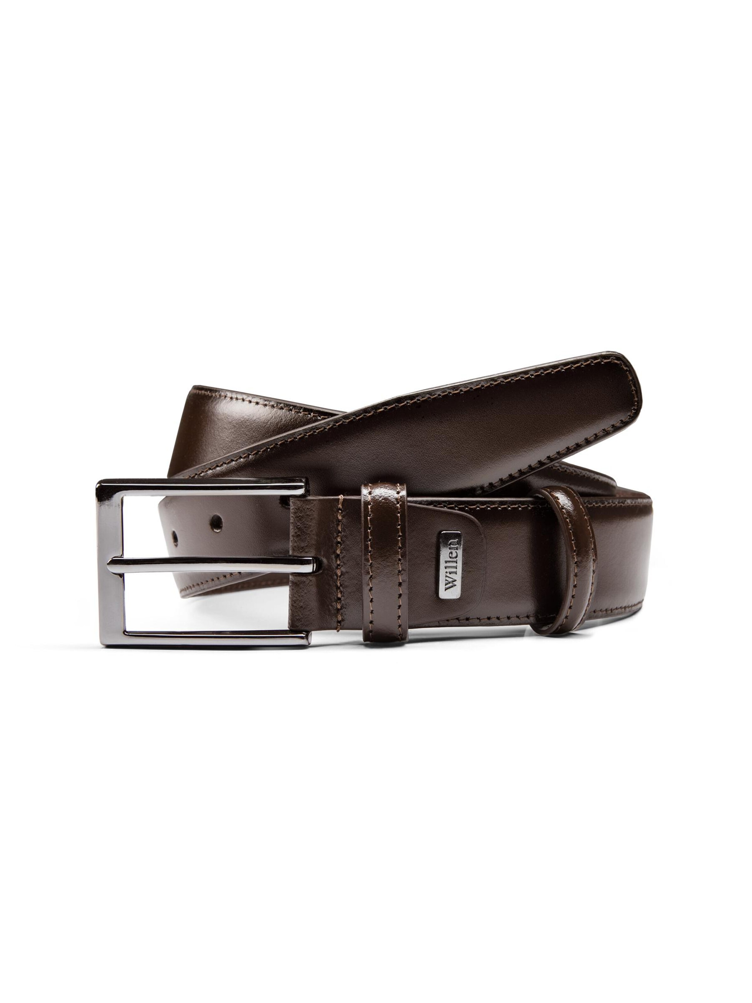 WILLEN Belt 'Businessgürtel mit Doppelschlaufe' in Brown: front