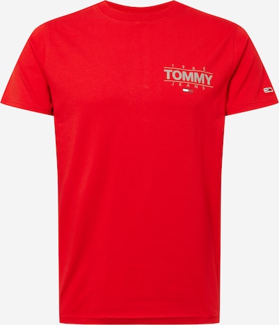Tommy Jeans Majica u siva / crvena / bijela, Pregled proizvoda