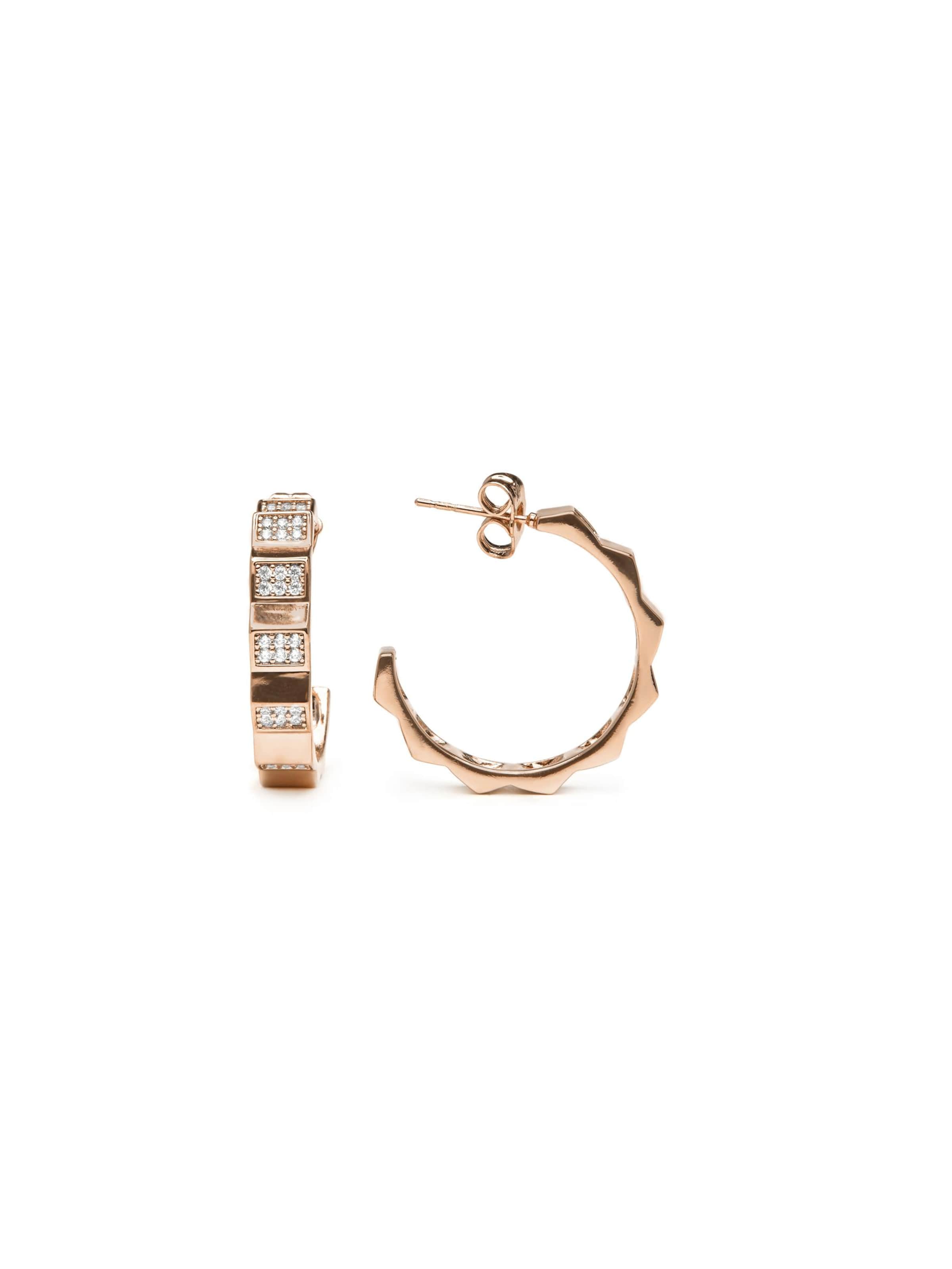 Luxenter Earrings 'Yadio' in Gold: front
