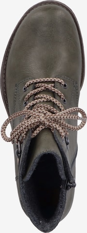 Rieker Lace-Up Ankle Boots in Green