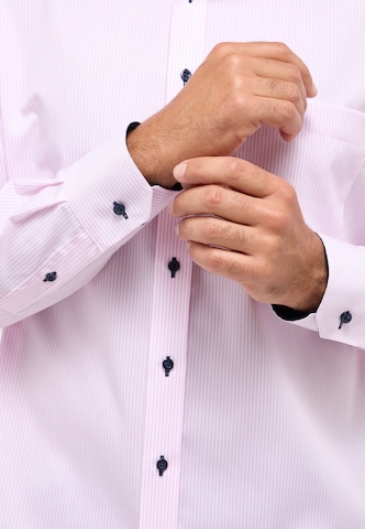 ETERNA Comfort fit Button Up Shirt in Pink