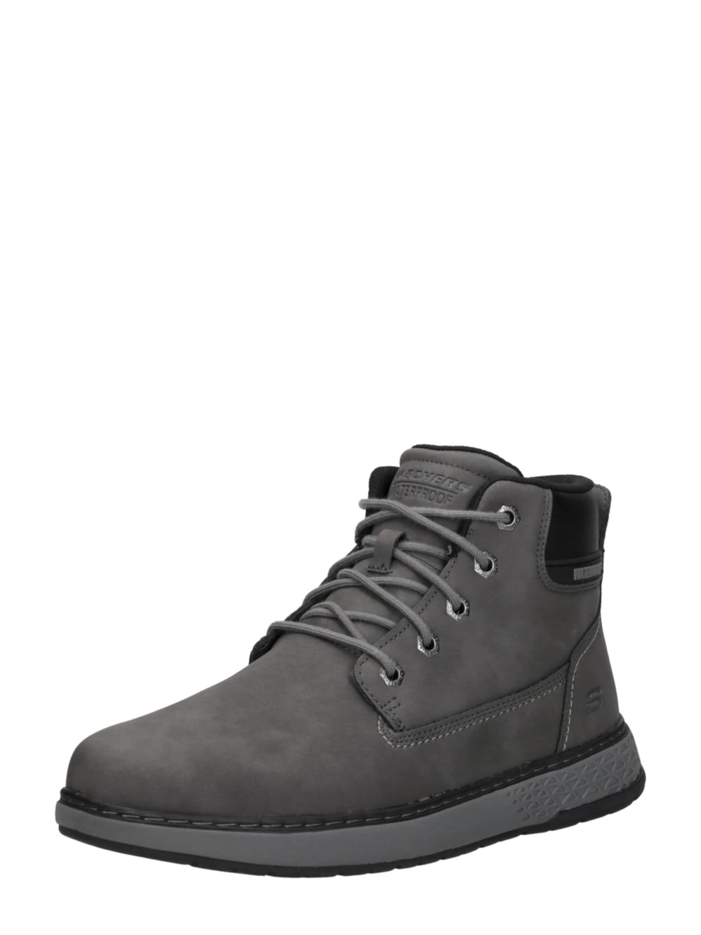 SKECHERS Veterlaarzen 'Relaxed Fit: Garlan - Deno' in Grijs