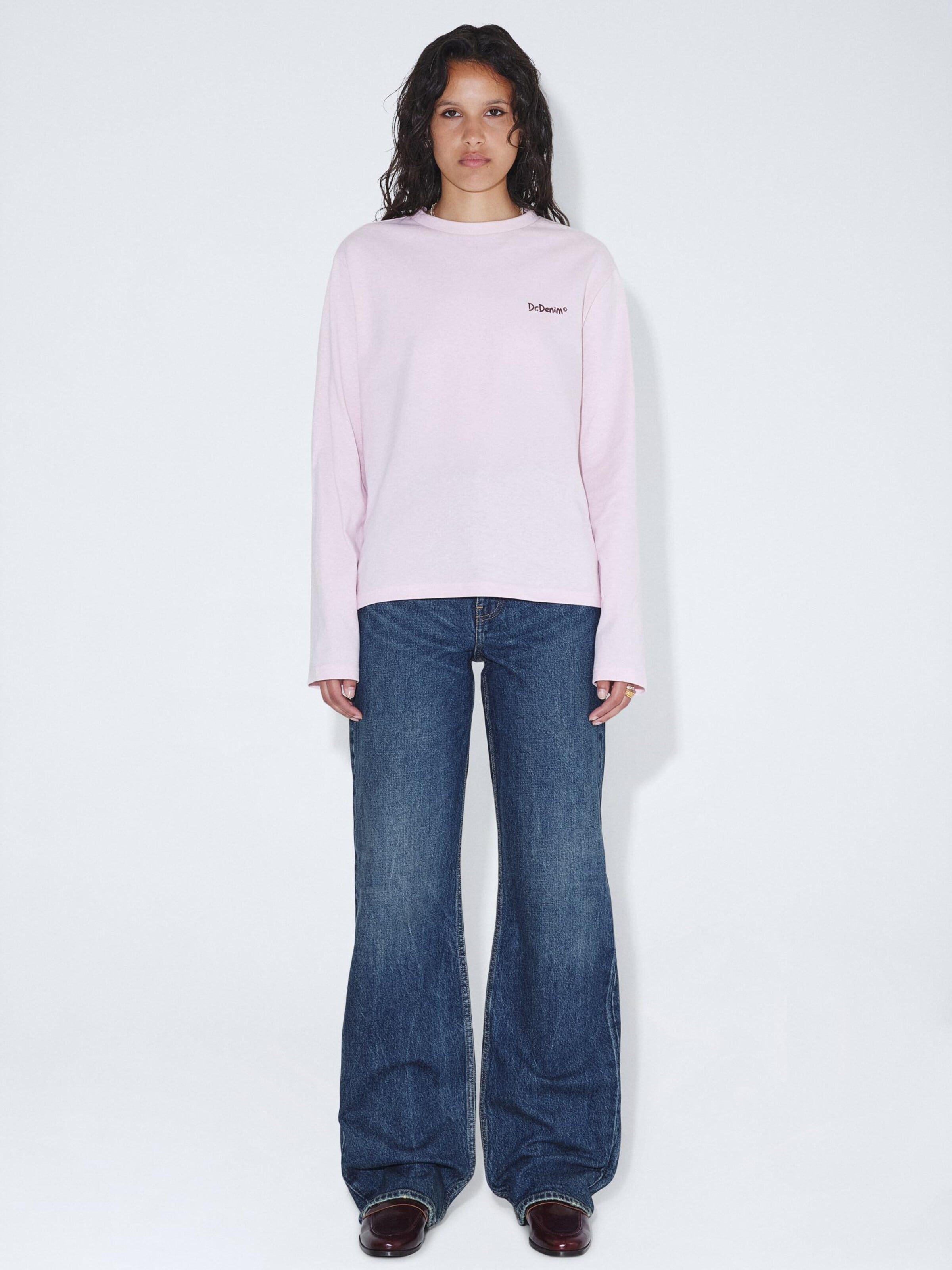Dr. Denim Shirt 'Kath Longsleeve Top' in Pink