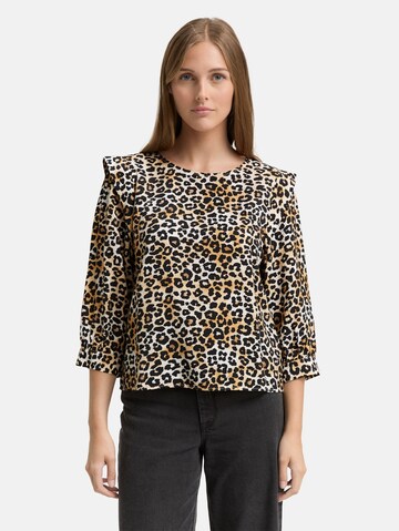 TOM TAILOR DENIM Blouse in Bruin: voorkant