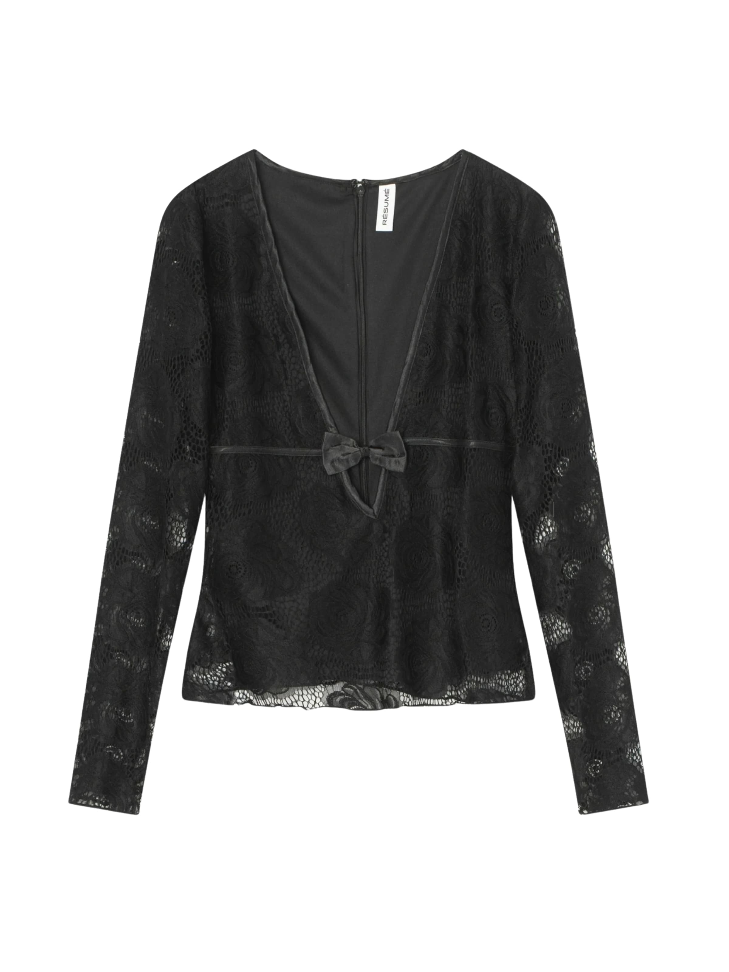 Résumé Shirt 'Colette' in Zwart: voorkant