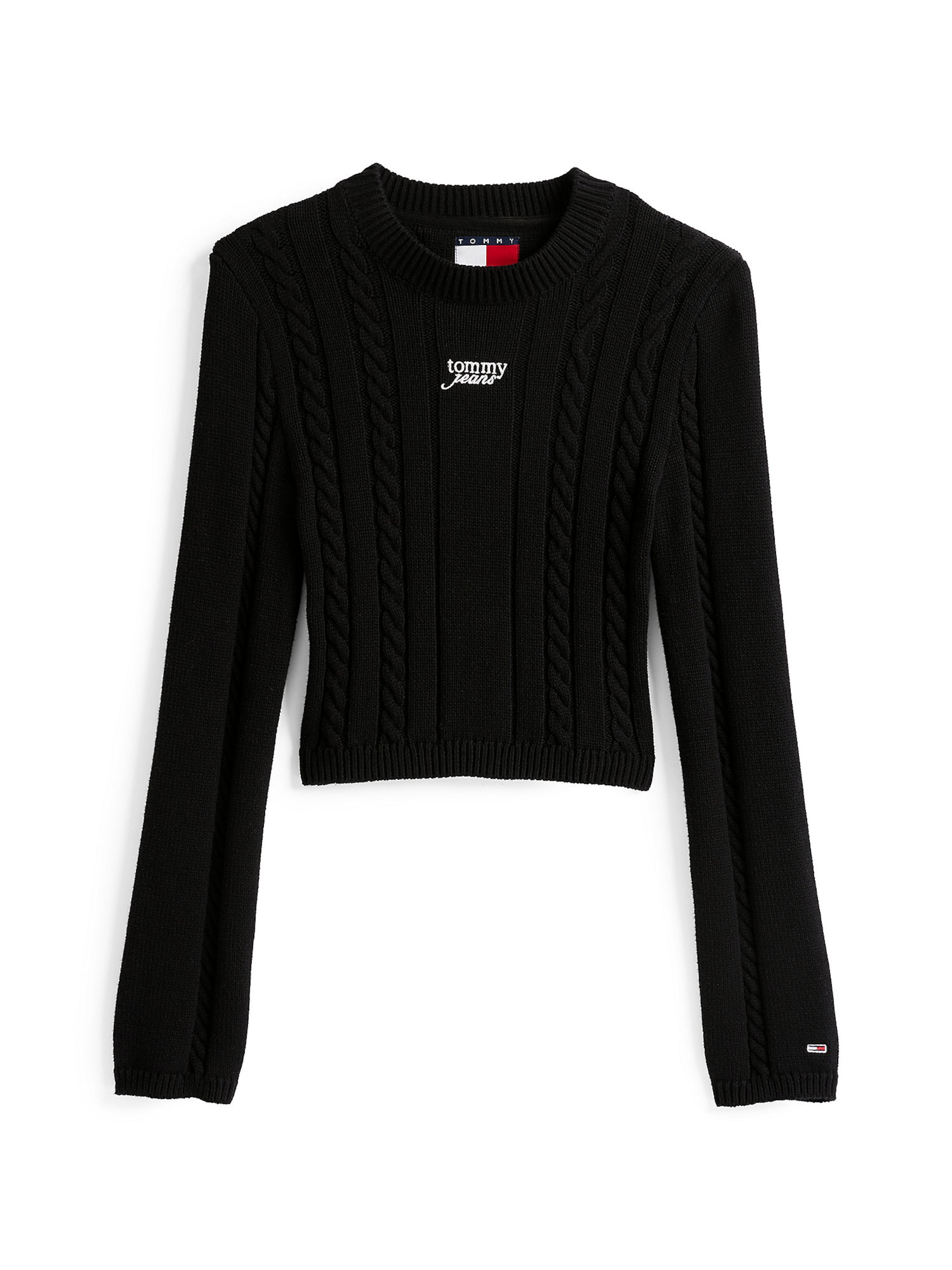 Pull-over Tommy Jeans en noir : devant