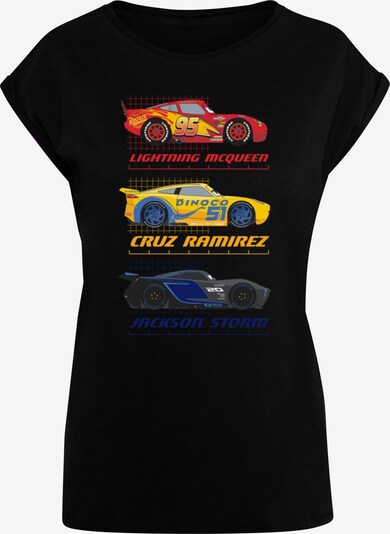 ABSOLUTE CULT T-Shirt 'Cars - Racer Profile' in gelb / grau / rot / schwarz, Produktansicht