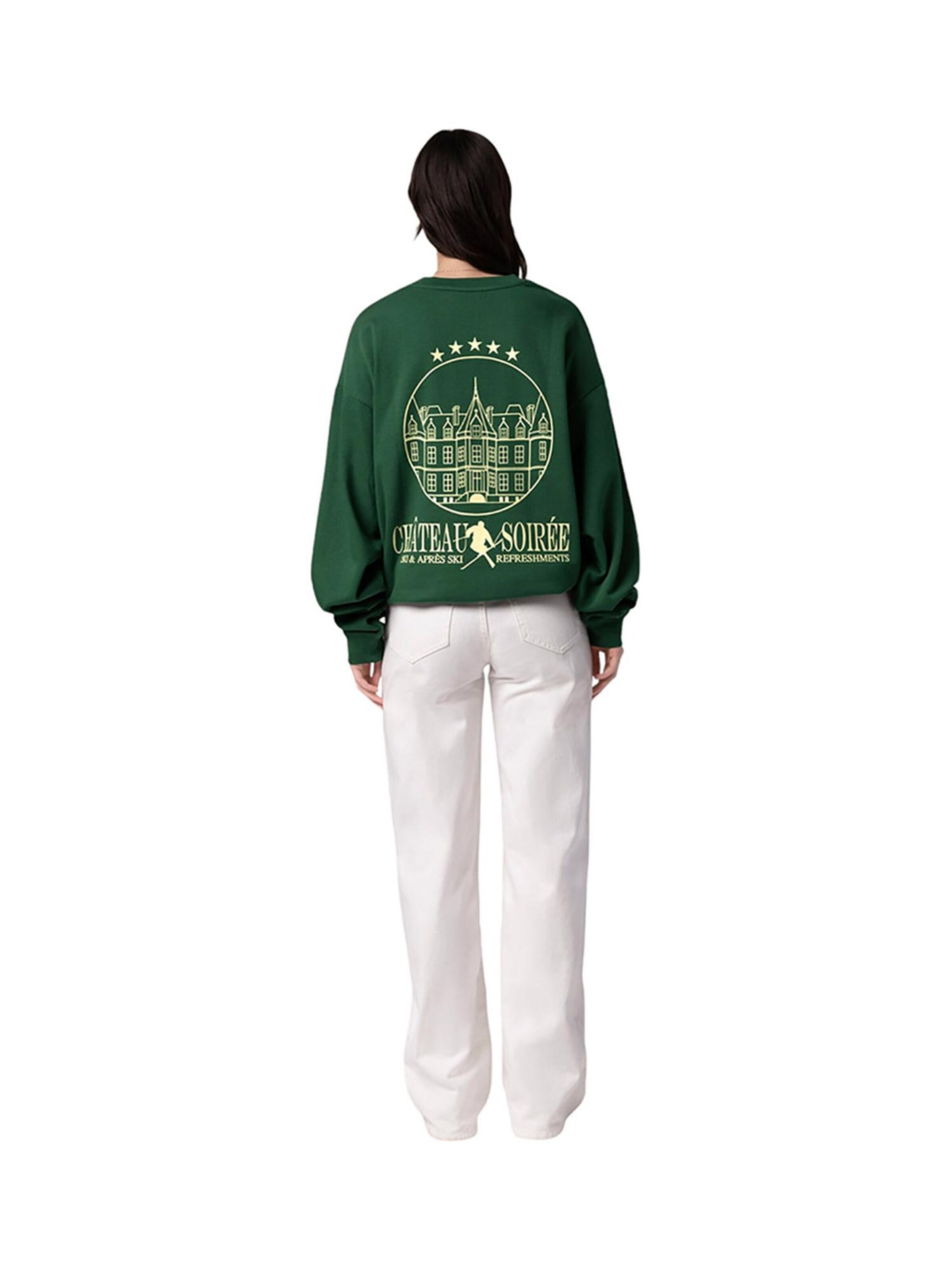 On Vacation Sweatshirt 'Chateau Soirée' in Green