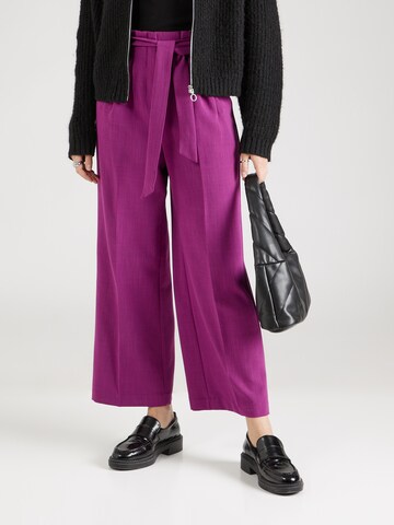 King Louie Wide leg Pleated Pants 'Neva Timba' in Purple: front