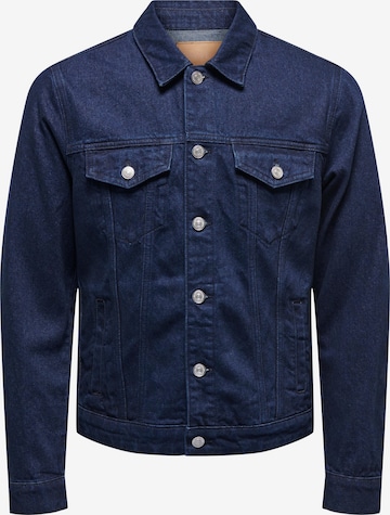 Only & Sons Between-Season Jacket 'COIN' in Blue: front