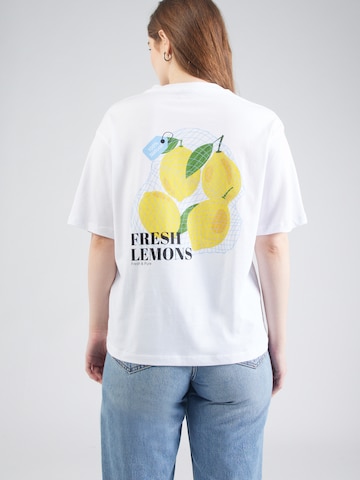 Noisy may Shirts 'NMMILLIE LEMON' i hvid: forside