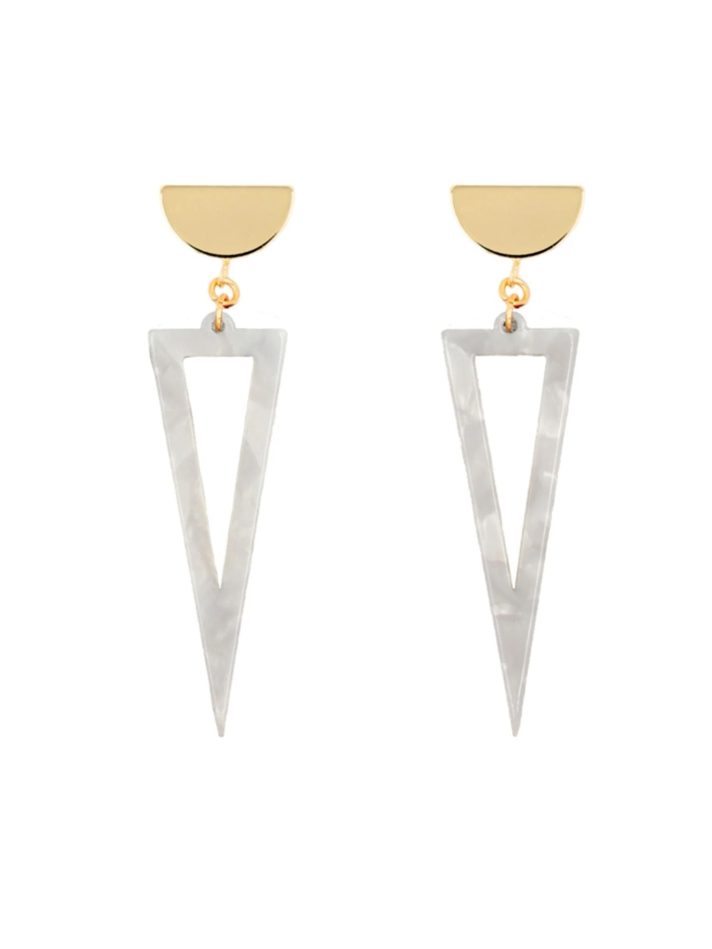 Fräulein Wunder Earrings 'Acetat Agnes' in White: front
