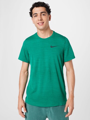 NIKE Toiminnallinen paita 'Superset' värissä vihreä: edessä