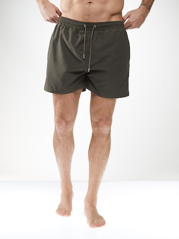 ABOUT YOU x Kevin Trapp Board Shorts 'MADDOX' in Green: front