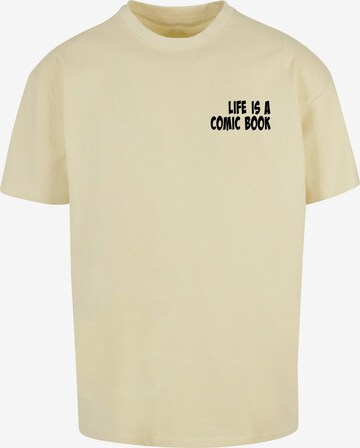 Merchcode Shirt 'Book Comic' in Yellow: front