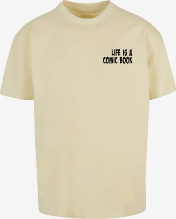 Merchcode Shirt 'Book Comic' in Geel: voorkant