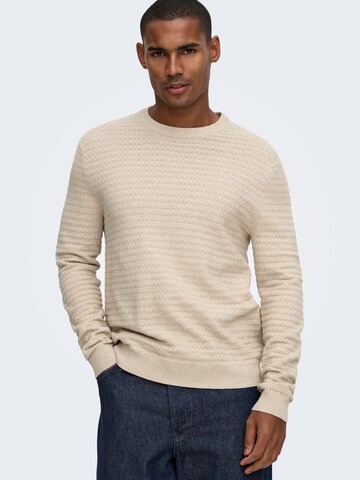 Only & Sons Свитер 'ONSLOUI' в Бежевый