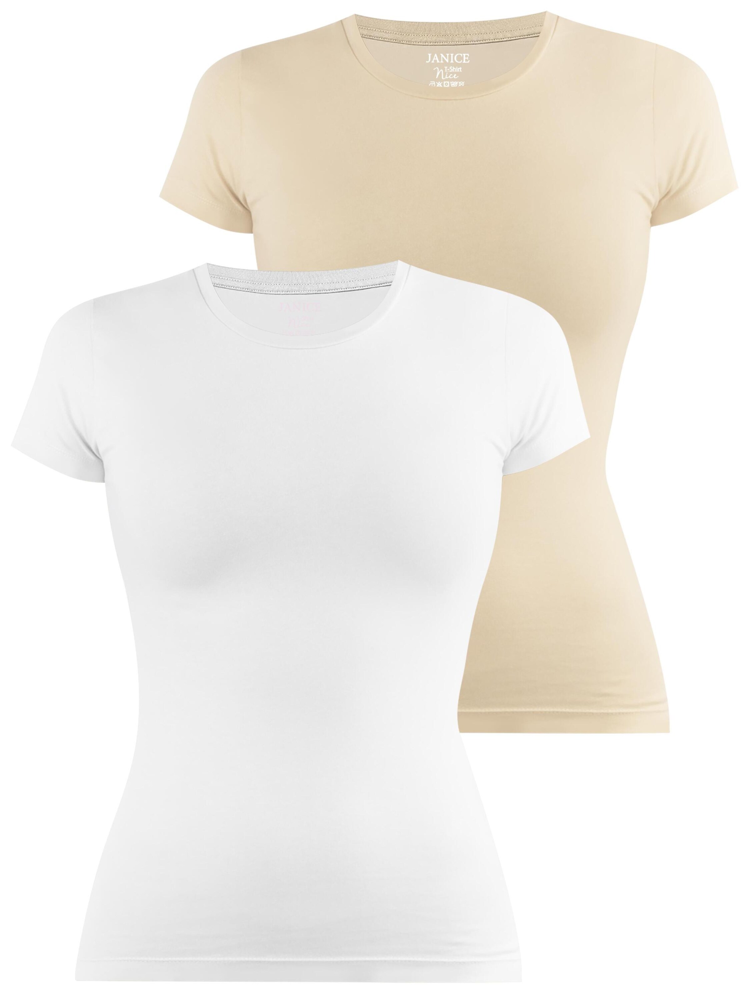 Janice Shirt 'Nice' in Beige: voorkant
