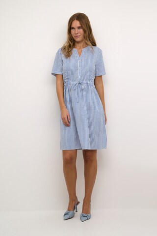 Cream Shirt Dress 'Ferina' in Blue