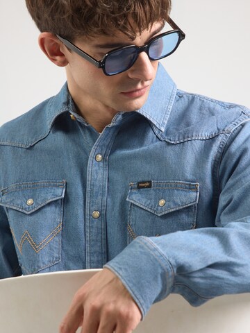 WRANGLER Regular fit Overhemd in Blauw