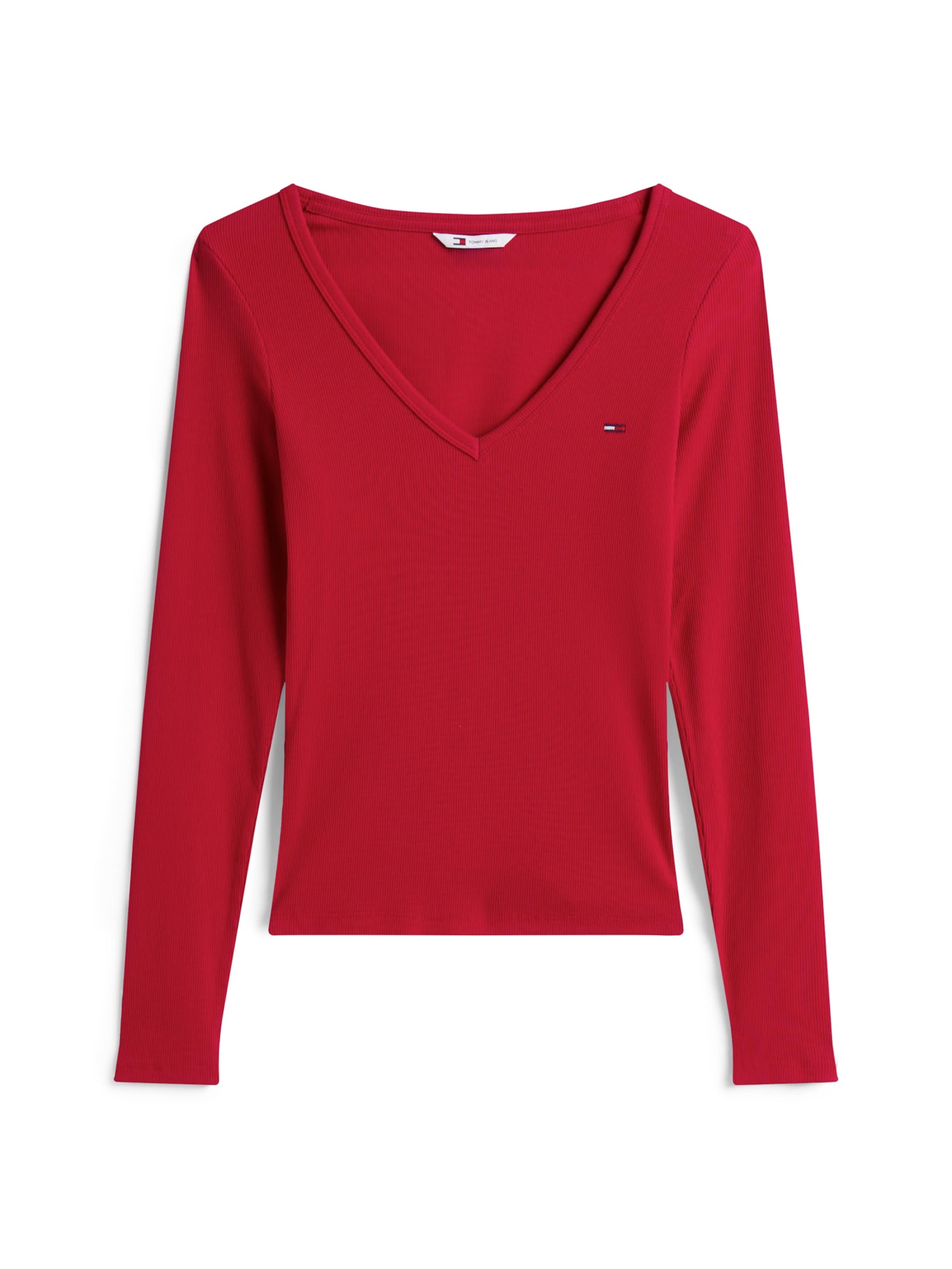 Tommy Jeans Shirt 'ESSENTIAL' in Red: front