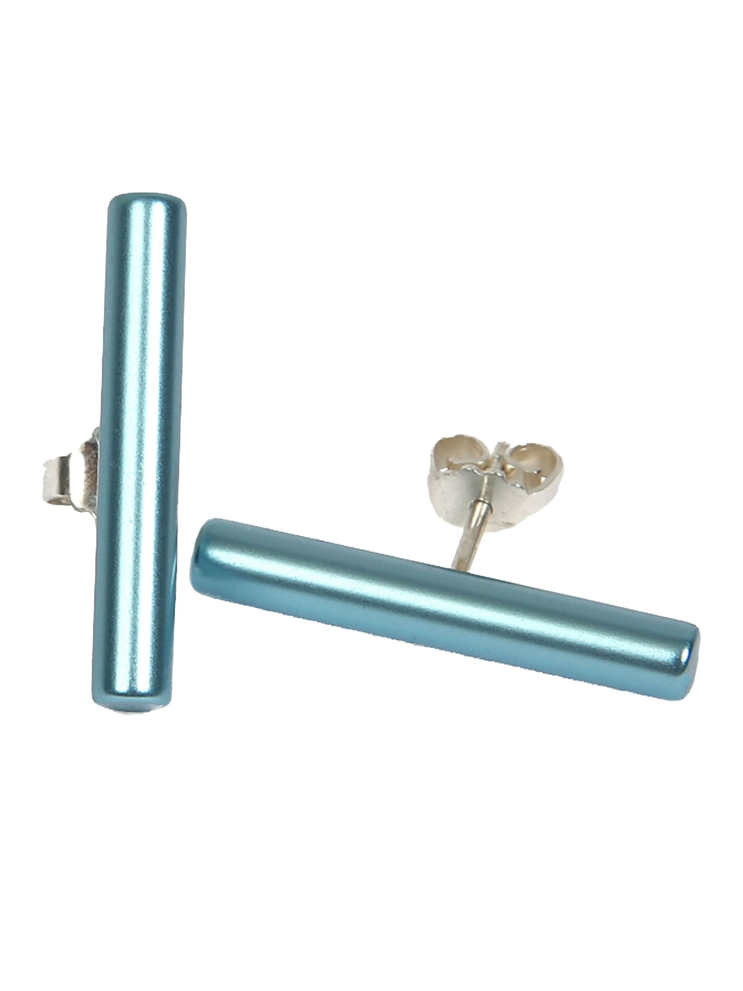 DeMarie Earrings in Blue: front