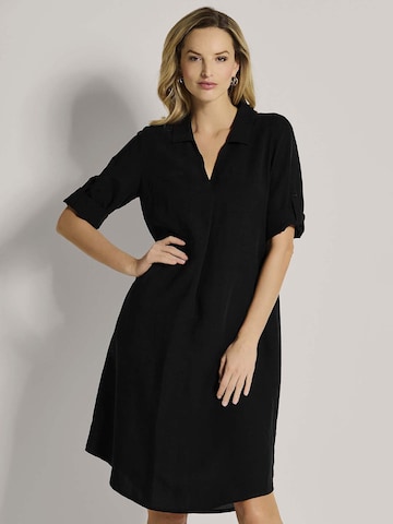 MADELEINE Blousejurk in Zwart: voorkant