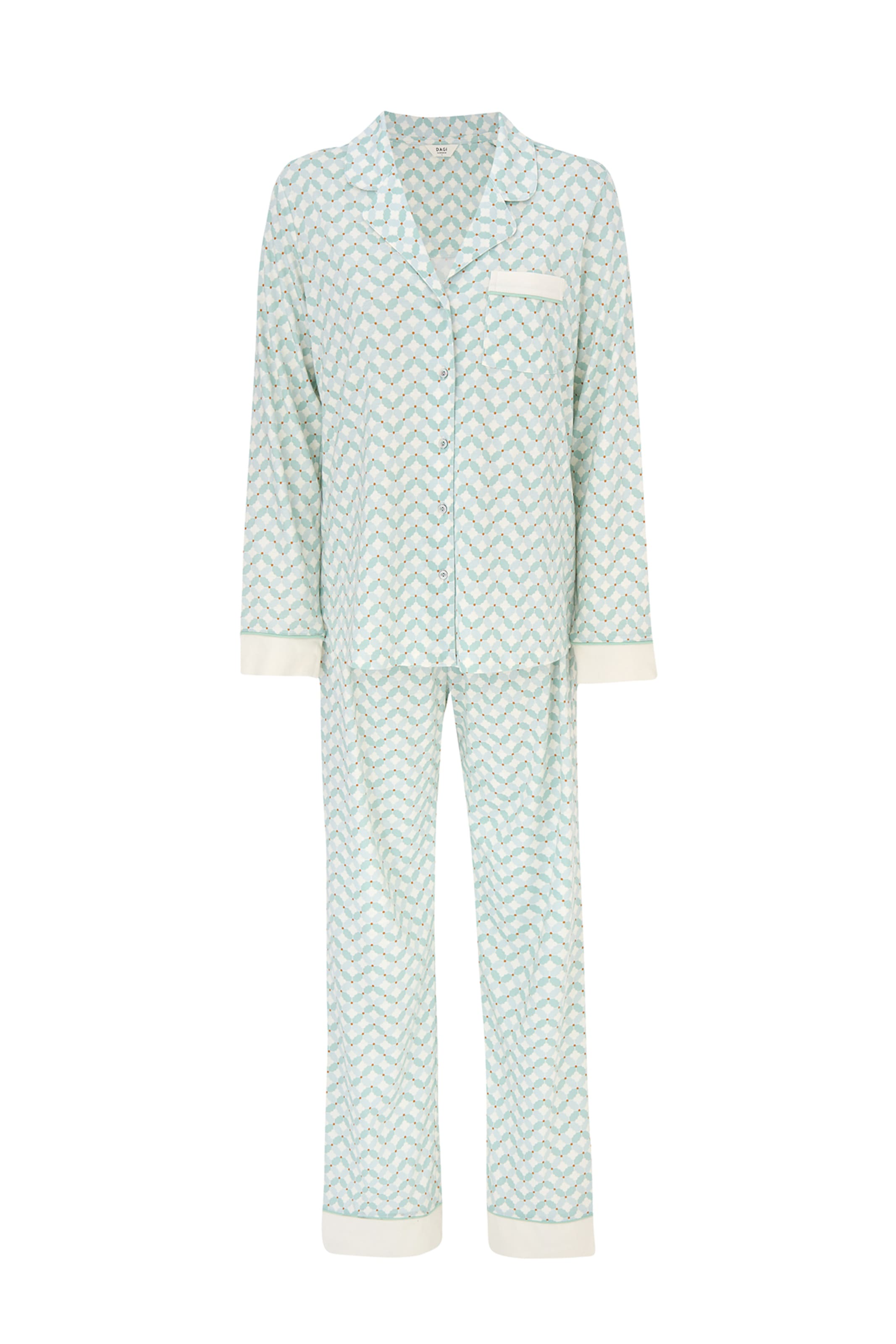 Dagi Pyjama in Grün: Vorderseite