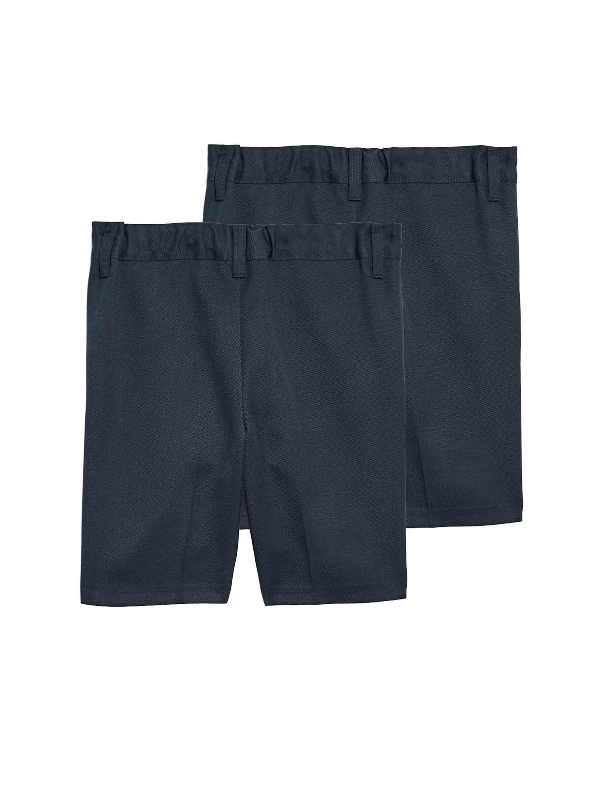 Marks & Spencer Slimfit Schulshorts in Blau: Vorderseite